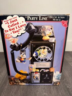 Enesco Party Line Musical Mouse Phone NEW In Box Animated Works